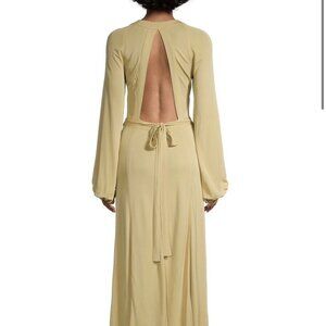 NWT Rebecca Taylor open back dress anise green